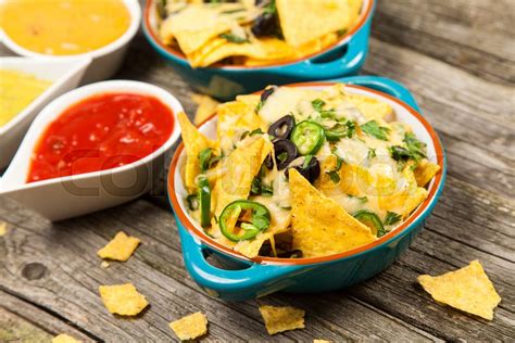 Nachos with melted cheese | Stock image | Colourbox