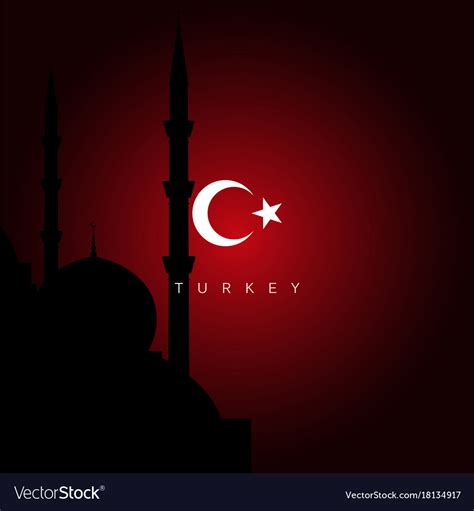 Turkey travel landmarks Royalty Free Vector Image