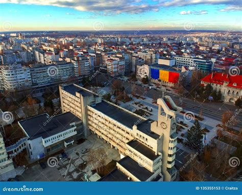 Circa December 2018 - Braila Romania - a Huge Romanian Flag is Being ...