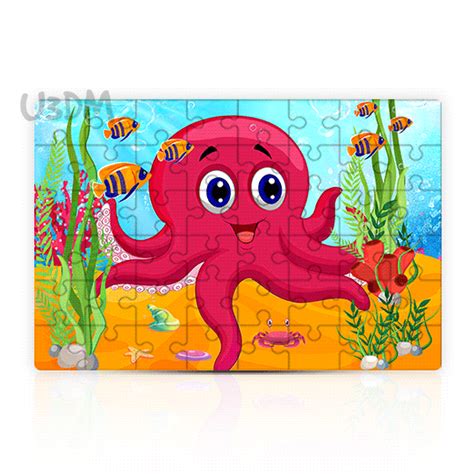 Buy Ultra Octopus Sea Animal 3D Kids Educational Lenticular 24 Pieces Jigsaw Puzzle - Age 5 ...