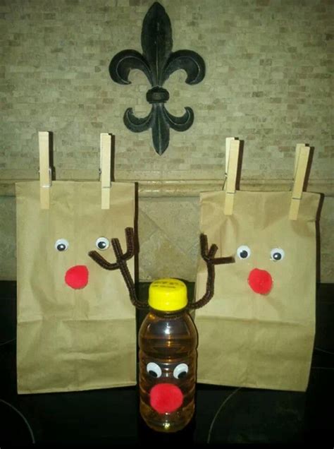 Rudolph popcorn bag & apple juice for The Polar Express. Popcorn Bags ...