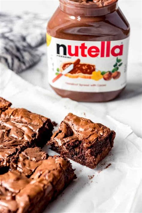 Gooey Swirled Nutella Brownies - House of Nash Eats