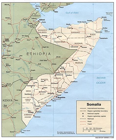 Detailed Map of Somalia