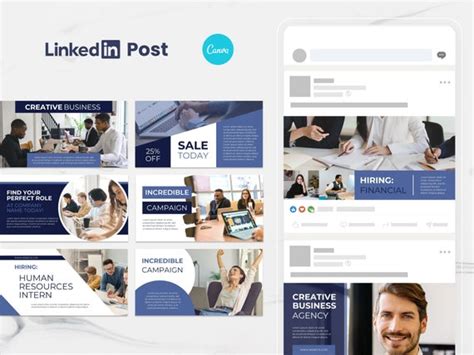 40 Linkedin Posts Canva Templates Bundle Linkedin Marketing - Etsy