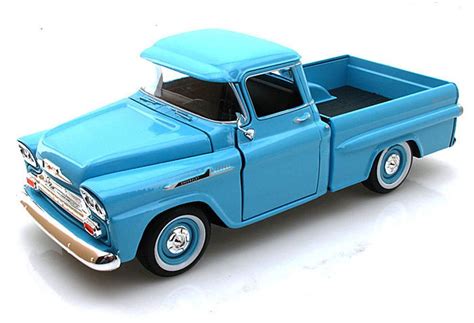 Buy 1958 Chevy Apache Fleetside Pickup Truck, Light Blue - Motormax ...