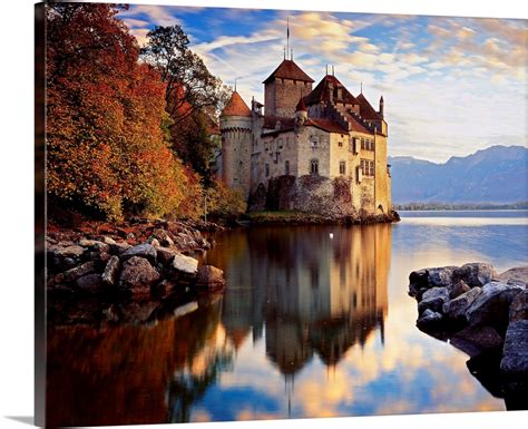 Switzerland, Vaud, Lake Geneva, Castle of Chillon, near Montreux town Wall Art, Canvas Prints ...