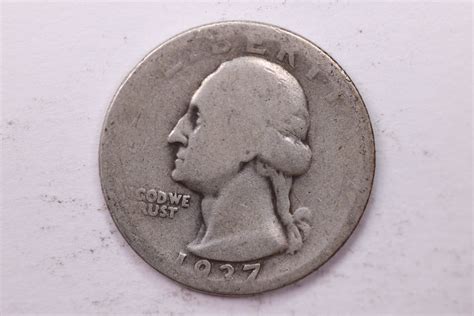 1937 Washington Silver Quarter, Affordable Circulated Collectible Coin