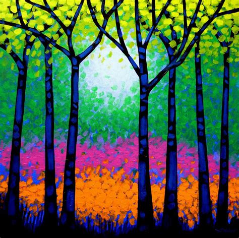 Seven Trees Painting by John Nolan