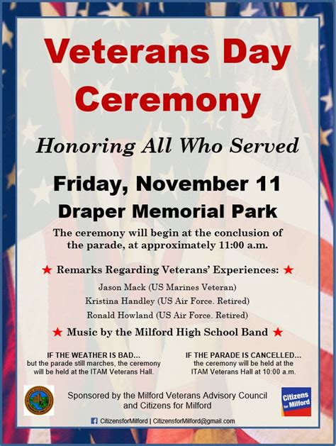 Nov 11 | Veterans Day Ceremony | Milford, MA Patch