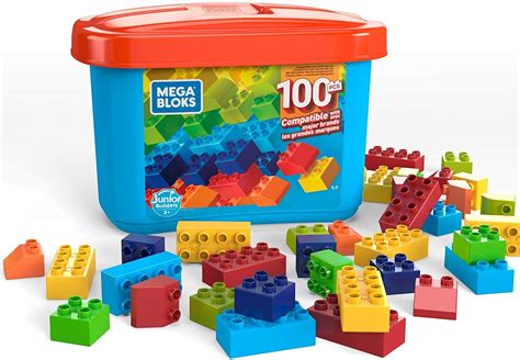 Mega Bloks Junior Builders Wiaderko 100 Klocków GJD21 GJD21 - GUGU Zabawki