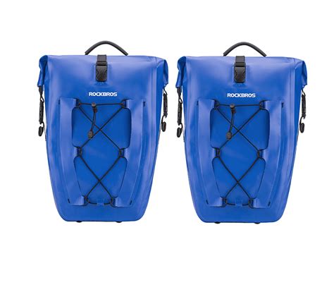 ROCKBROS Bike Panniers Waterproof Bike Rear Rack Bag Max 30L Large Capacity Bike Rear Panniers ...