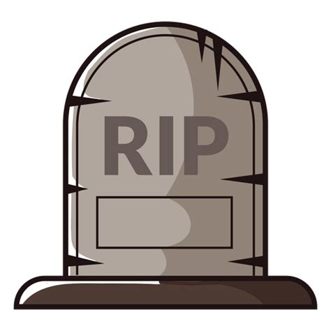 Rip Gravestone Cartoon Icon PNG & SVG Design For T-Shirts