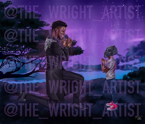 'Chadwick Boseman Tribute' Canvas - TheWrightArt