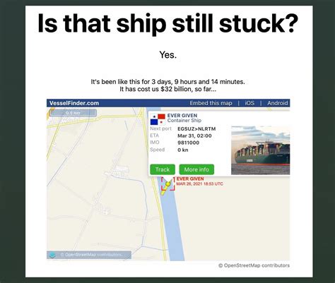 Is that ship still stuck? - Boing Boing