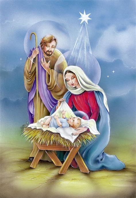 Nativity of jesus Painting by Patrick Hoenderkamp - Fine Art America