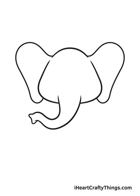 Elephant Head Outline