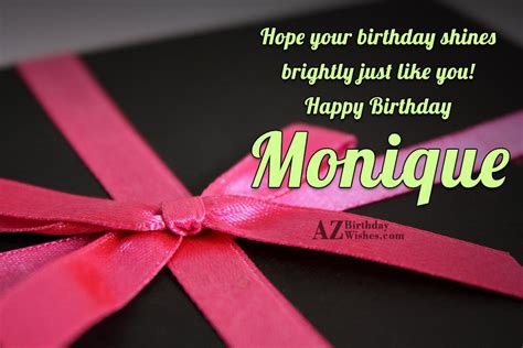 Happy Birthday Monique - AZBirthdayWishes.com