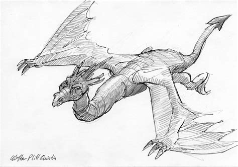 The scifi papers: Flying dragon sketch