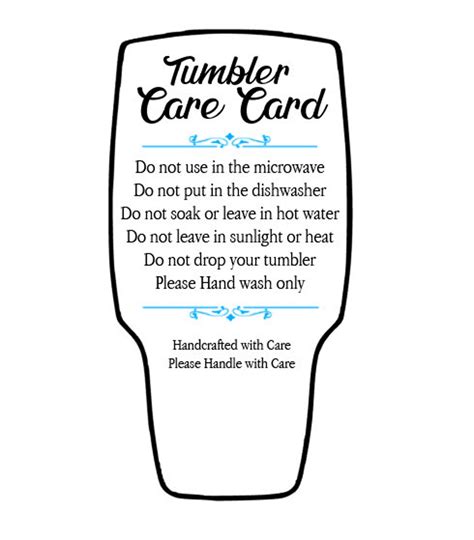 Tumbler Care Cards Svg Tumbler Care Card Png Tumbler Care Etsy Images | The Best Porn Website