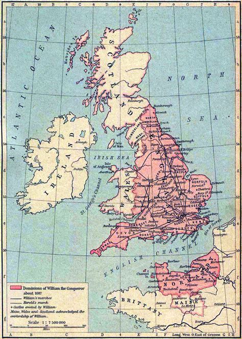 Map of the Dominions of William the Conqueror 1087