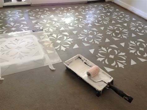 beautiful junk: Concrete Stencil Floor