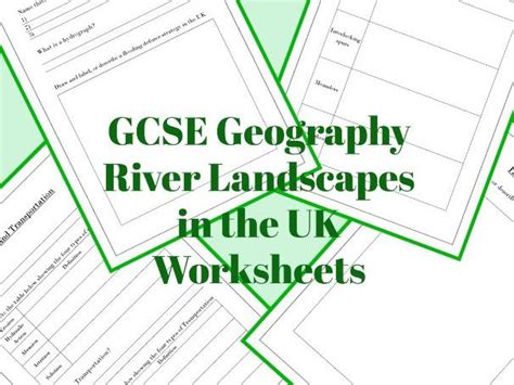 GCSE Geography River Landscapes in the UK Worksheets | Teaching Resources