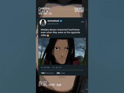 Madara tells about hashirama 🔥 #narutoedit #shorts #anime - YouTube