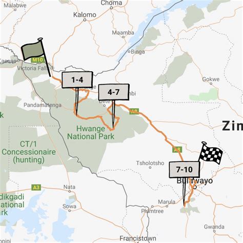 Reference map of Hwange National Park | Zimbabwe | Expert Africa