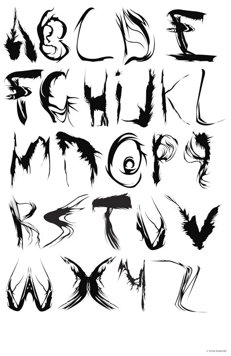 Feather Font — Anna Karpinski Design