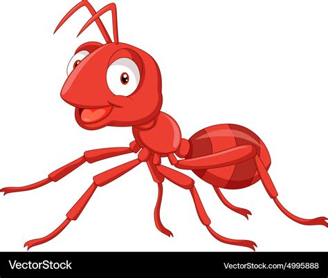 Cartoon red ant Royalty Free Vector Image - VectorStock