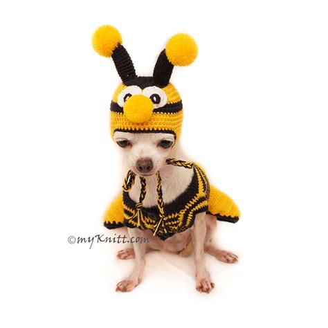 Bee Dog Costume Halloween Dog Costume Bee Crochet Dog Hats - Etsy