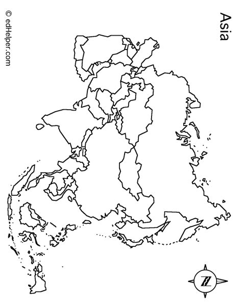 Asia Map Outline