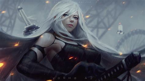 nier automata, games, hd, artist, artwork, digital art, deviantart, 4k ...