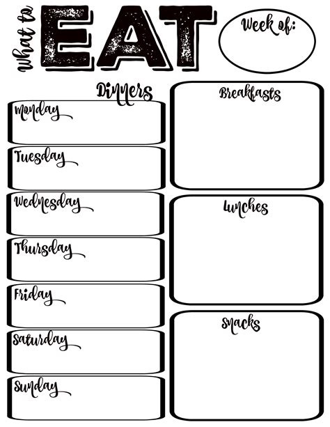 Get Organized with a Free Printable Weekly Meal Planner and Shopping List - The Happy Housie