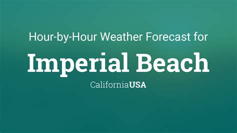 Hourly forecast for Imperial Beach, California, USA