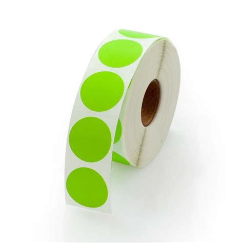 Green Round Color Coding Inventory Labeling Dot Labels / Stickers - 1 ...