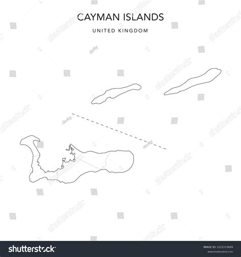 Administrative Map Cayman Islands Districts 2022 Stock Vector (Royalty ...