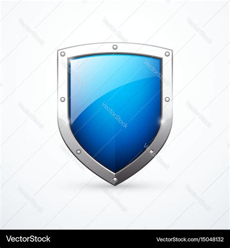 Blue shield icon Royalty Free Vector Image - VectorStock