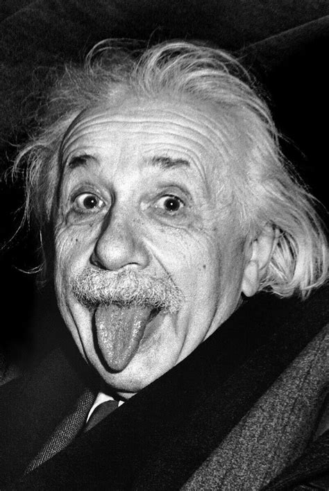 Albert Einstein Tongue-Out (1951) Classic Black-and-White Portrait ...