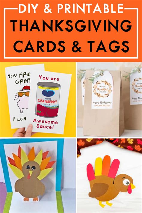 DIY Thanksgiving Cards - Handmade and Printable Thanksgiving Card Ideas