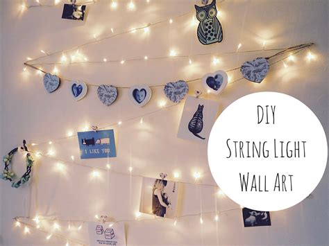 DIY String Light Wall Art Decoration