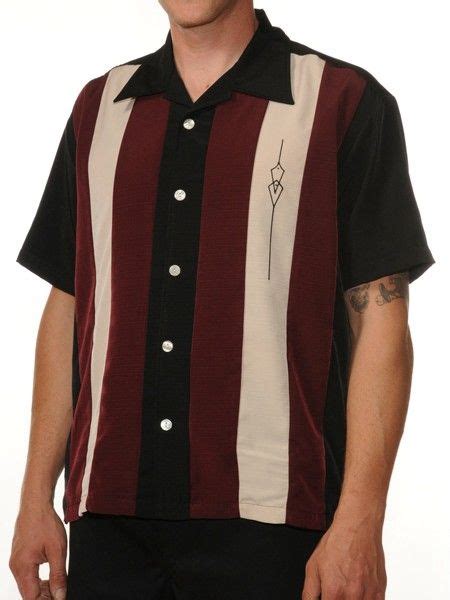 Casual Button-Down Shirts Mens Rockabilly Hot Rod Vintage Bowling ...