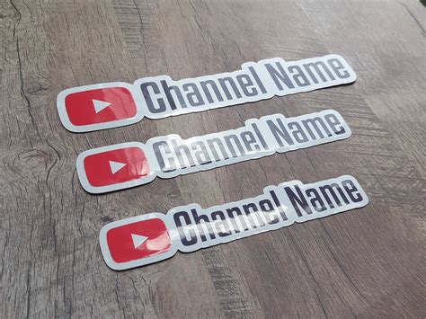 Custom Youtube Sticker Vinyl Youtuber | Etsy