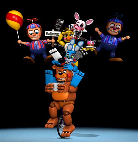 Fnaf 2 Toys on the One-Legged Bycicle (Models from VR, fixed by ThePixel) : r/fivenightsatfreddys