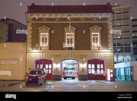 Engine #3, Firestation during Christmas holiday, Washington, D.C., USA ...