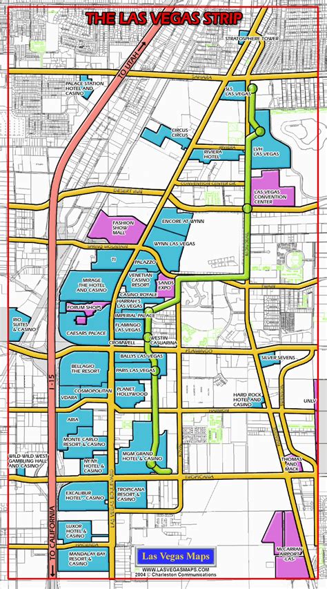 Las Vegas Strip Map Printable