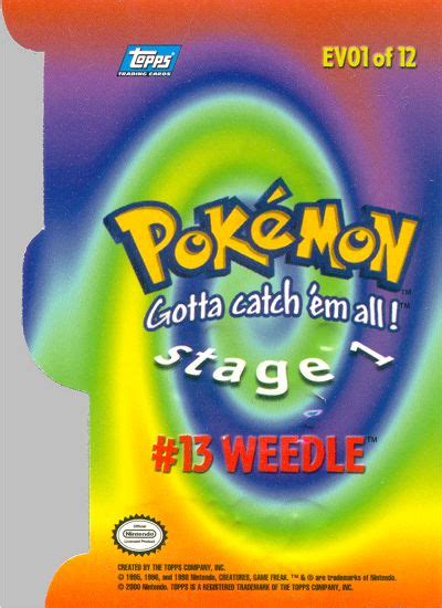 Check the actual price of your Weedle Topps Pokemon card on Pokemonsite.com