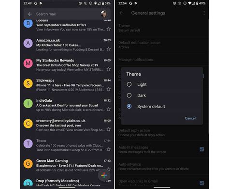 Gmail for Android starts getting dark theme | News.Wirefly