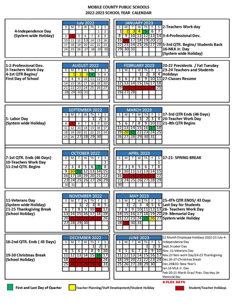 Mobile County Public School System 2024 2025 School Calendar - Blank ...