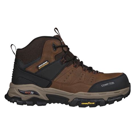 Men's Skechers Work Arch Fit Tarver Composite Toe Waterproof Boots ...